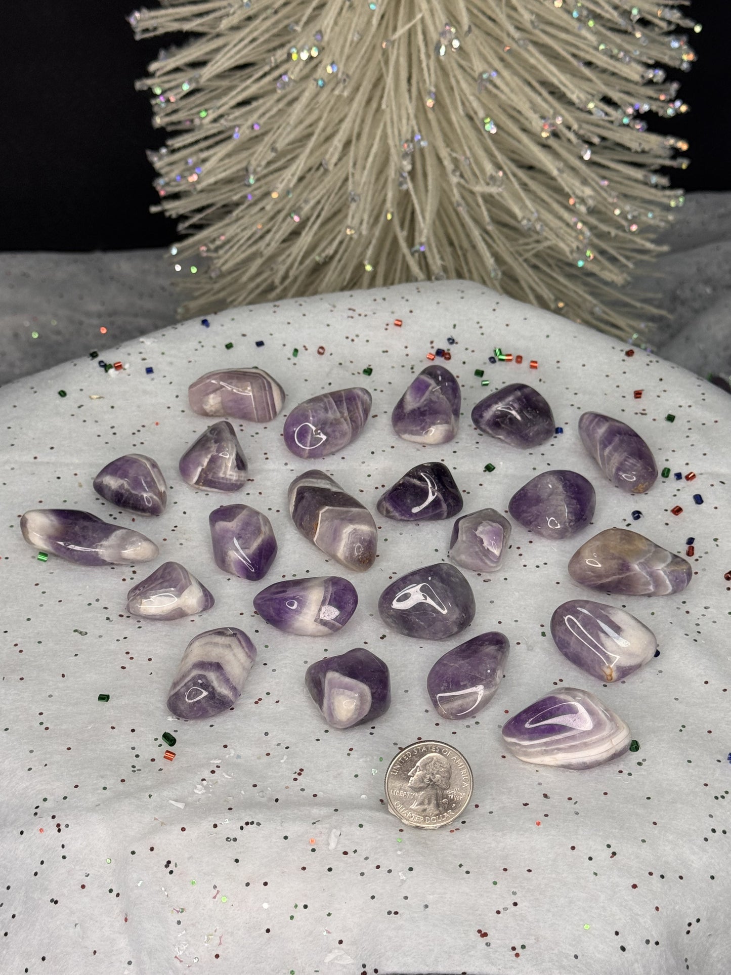 Chevron Amethyst Tumble