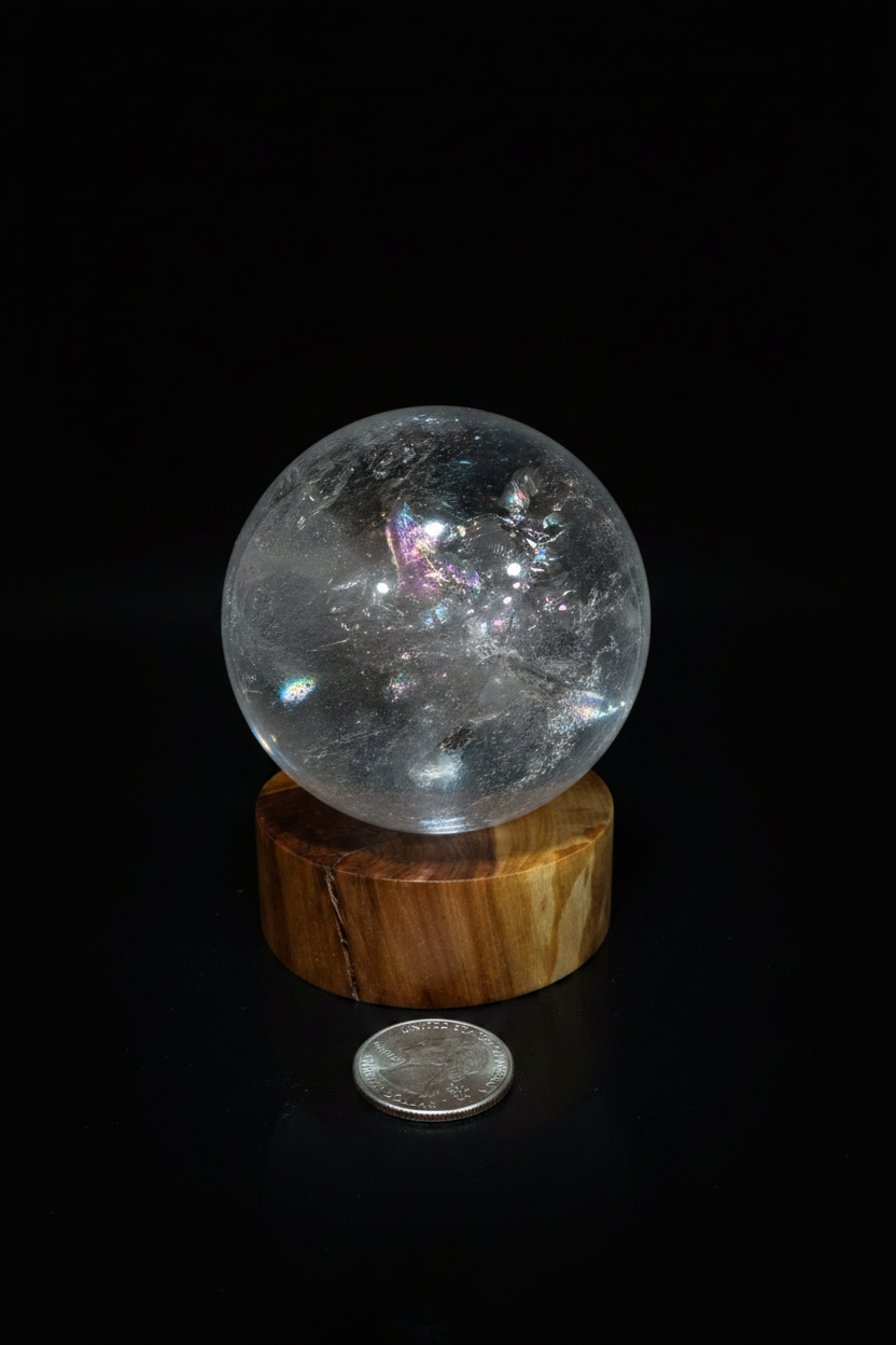 Prismatic Clear Quartz Inclusion Sphere