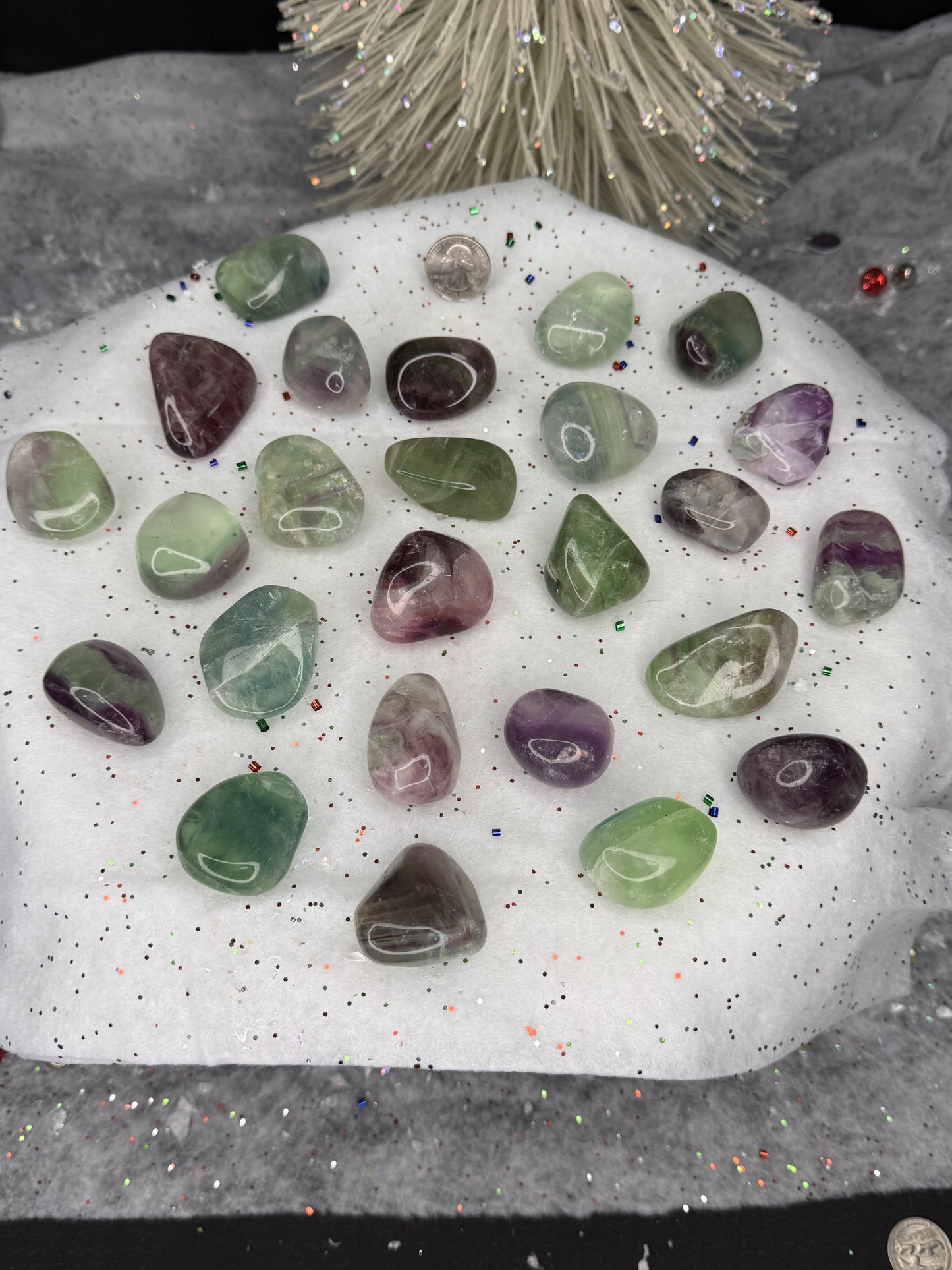 XL Fluorite Tumbles