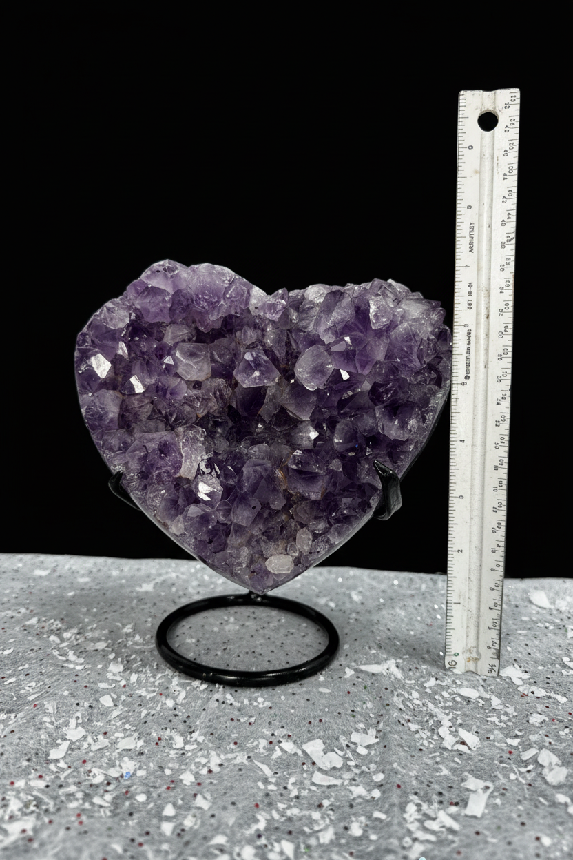Amethyst Heart 1 - With Ruler