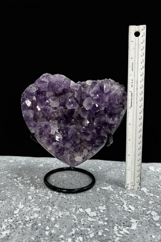 Amethyst Heart 1 - With Ruler