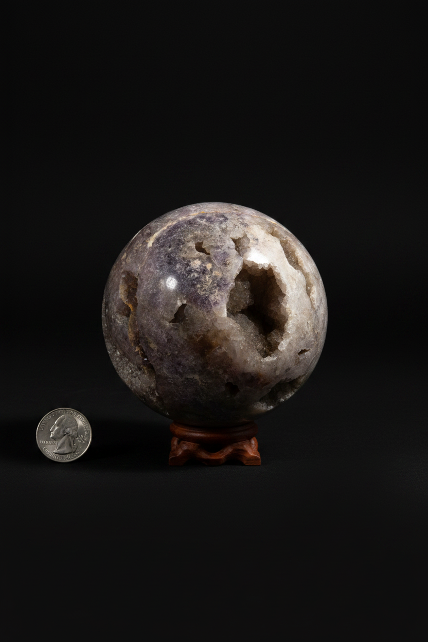 Cleaned Up Root Fluorite Sphere B