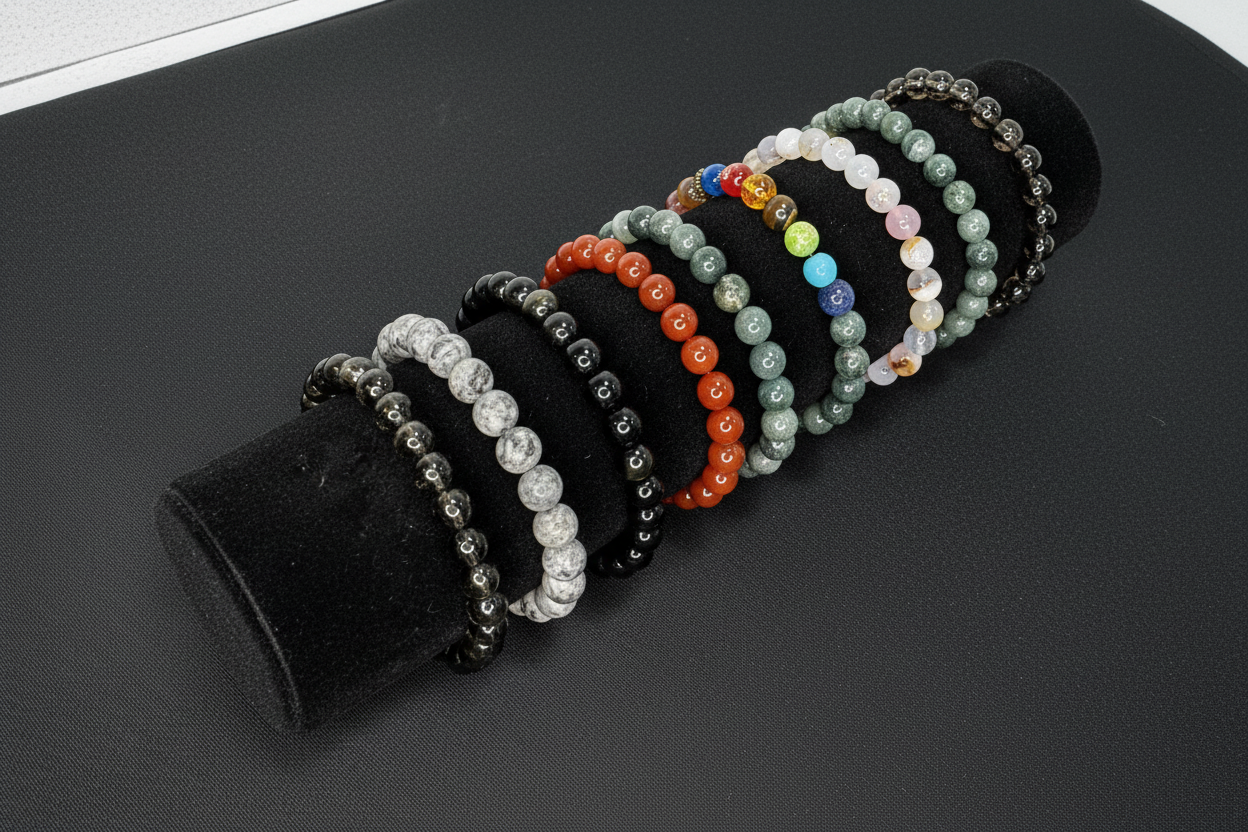 Gemstone Bracelet Collection Display