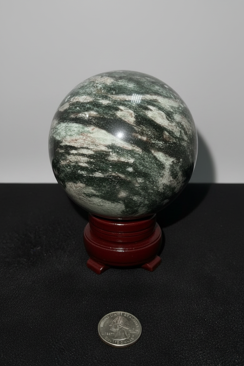 Green Mica Sphere - Brighter Version